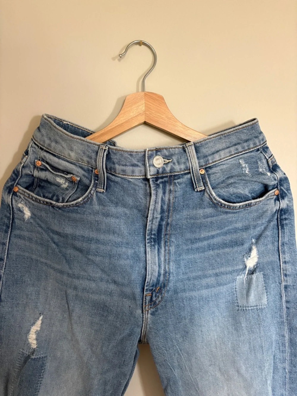 MOTHER Distressed High Waisted Boyfriend Jeans - Picture 5 of 9